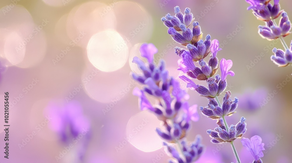Close-up of delicate lavender flowers in soft focus with dreamy bokeh background. Close-up of delicate lavender flowers in soft focus with dreamy bokeh background.