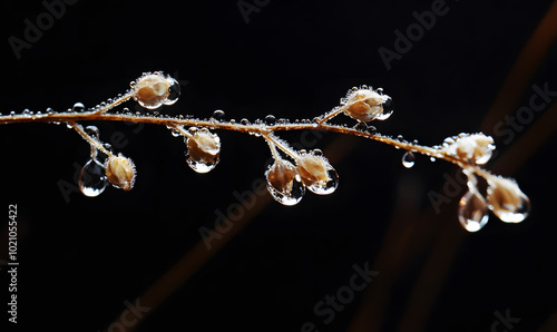 Dynamic Water Droplets Isolated on Black Background – High-Speed Captures, Ripples, Splashes, and Mist in Elegant Motion