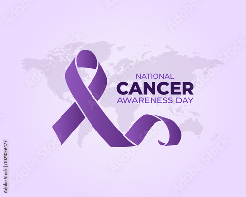 National Cancer Awareness Day. 7 November. Holiday concept. Template for background with banner, poster and card. Vector illustration.