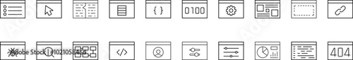Brackets, Arrows, Gear etc Related Image Collection. Editable Stroke. Perfect for Infographics, Articles, Books, Flyers, Banners