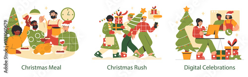 Christmas. Flat Vector Illustration