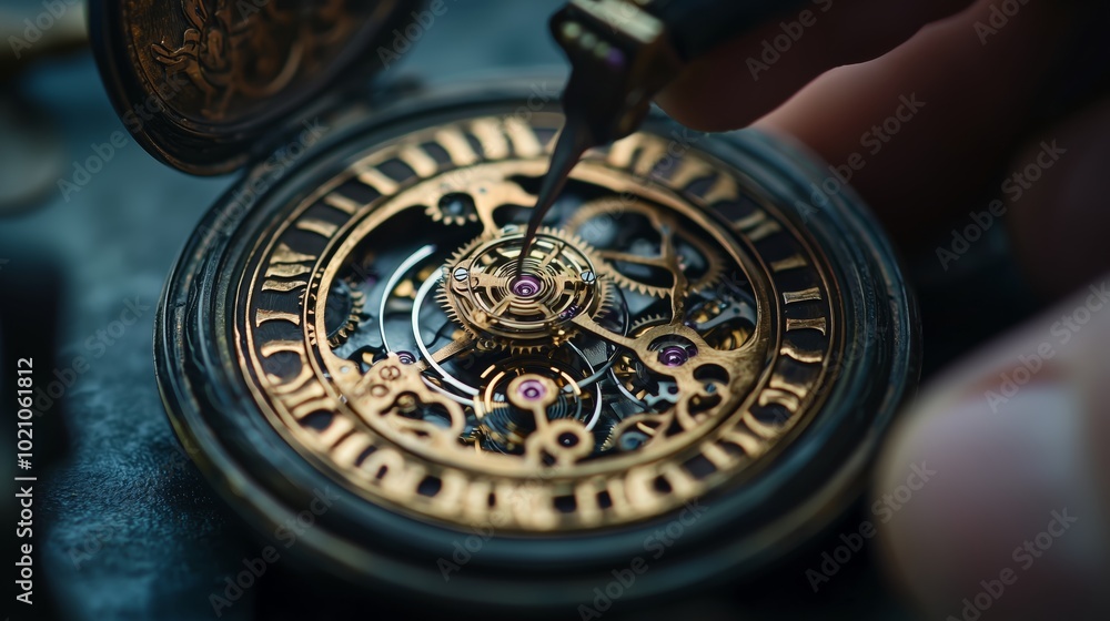 Intricate Watchmaker's Craft in High Resolution Macro Shot Intricate Watchmaker's Craft in High Resolution Macro Shot