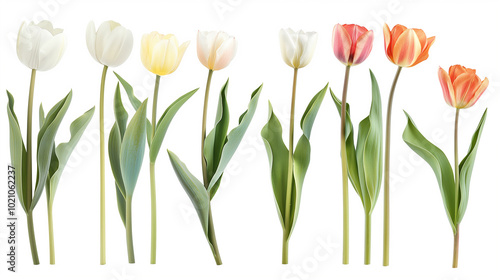 Wallpaper Mural Collection of Tulips in Various Colors and Stages Torontodigital.ca