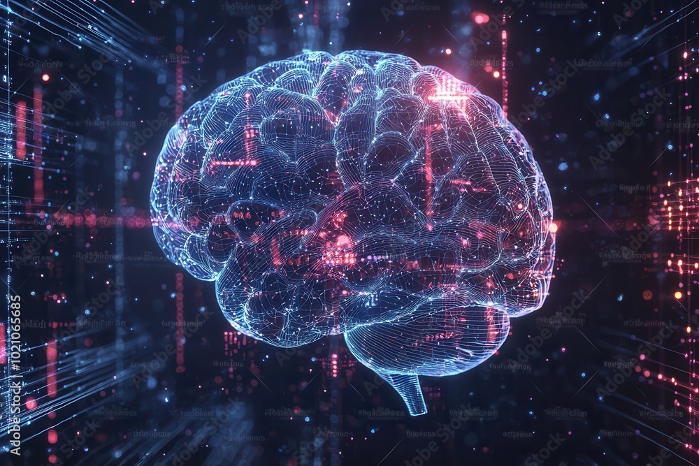 Digitales Gehirn Künstliche Intelligenz Datenverarbeitung Maschinelles Lernen Big Data Glühende Neondarstellung Technologisches Design Digitale Intelligenz Futuristische Visualisierung AI-Konzepte Wis Digitales Gehirn Künstliche Intelligenz Datenverarbeitung Maschinelles Lernen Big Data Glühende Neondarstellung Technologisches Design Digitale Intelligenz Futuristische Visualisierung AI-Konzepte Wis