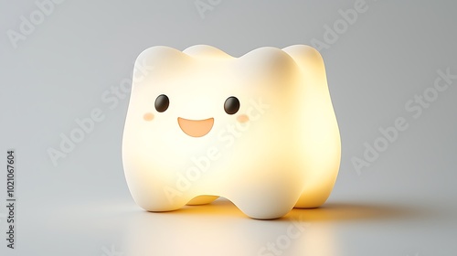 Smiling Tooth Shaped Night Light for Kids Bedroom Decor