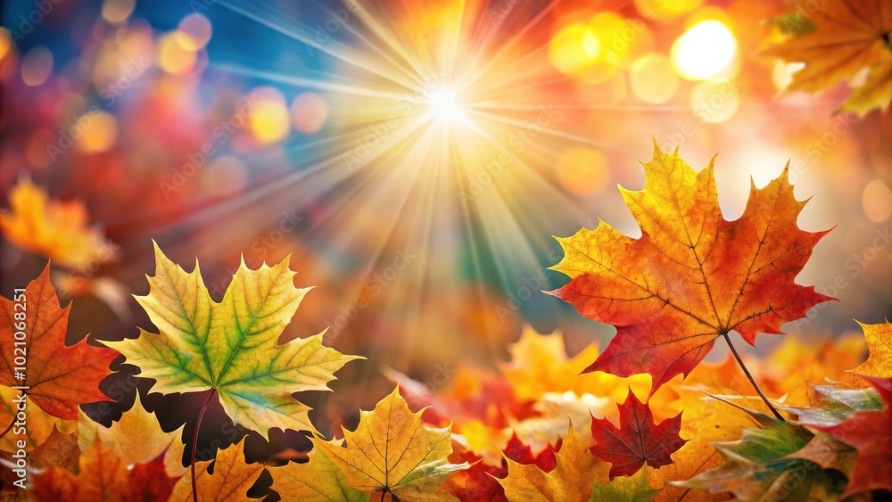 Autumn Leaves Illuminated by Golden Sunlight, a Symphony of Warm Colors and Radiant Light Autumn Leaves Illuminated by Golden Sunlight, a Symphony of Warm Colors and Radiant Light