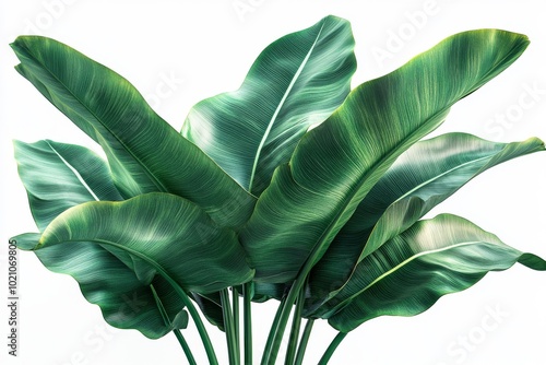 A tropical banana tree 