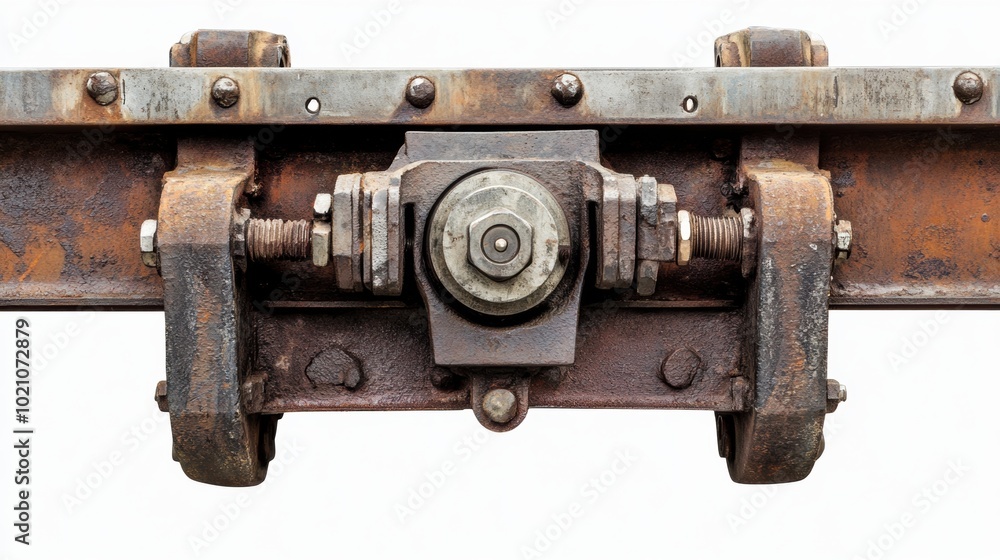 Industrial Equipment Detail of Metal Roller Assembly Industrial Equipment Detail of Metal Roller Assembly