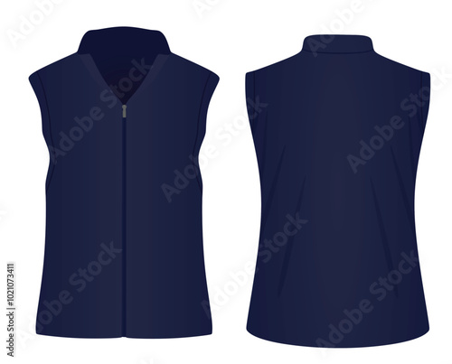 Blue  work vest. vector illustration