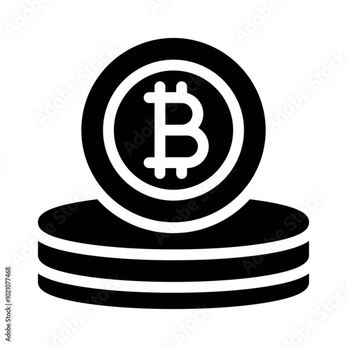 Bitcoin glyph icon