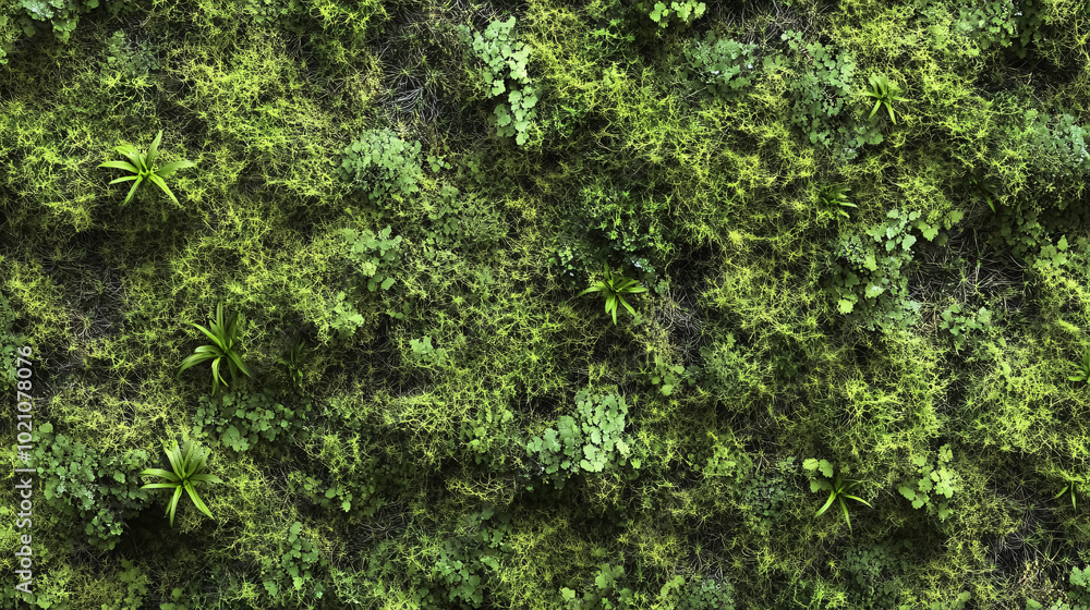 Seamless close-up green moss texture. Seamless close-up green moss texture.