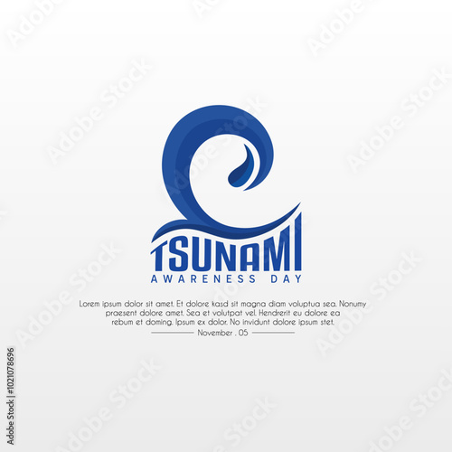 World Tsunami Awareness Day poster, suitable for social media post