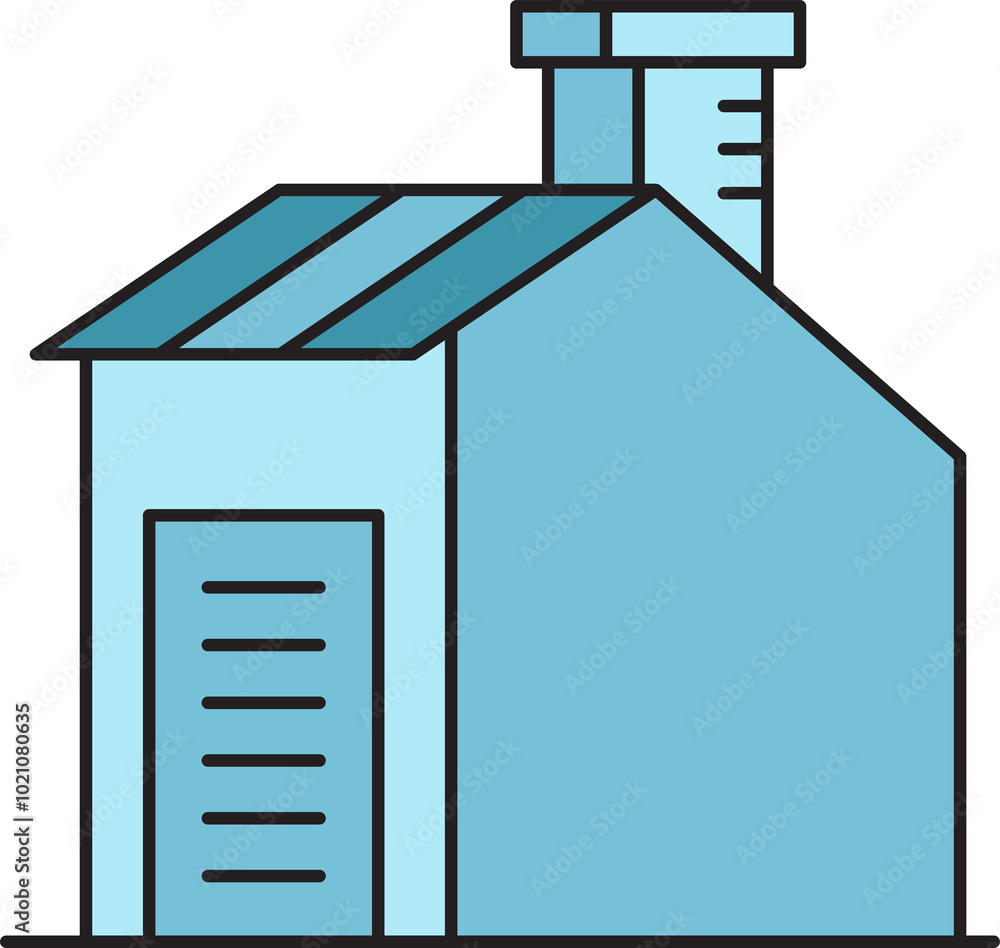 House Building Icon Illustration House Building Icon Illustration