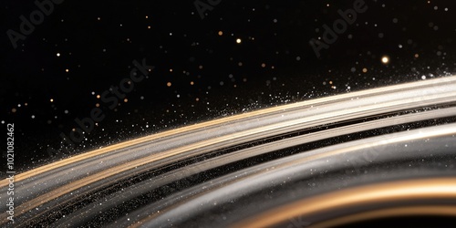 A mesmerizing view of cosmic dust and planetary rings in deep space.