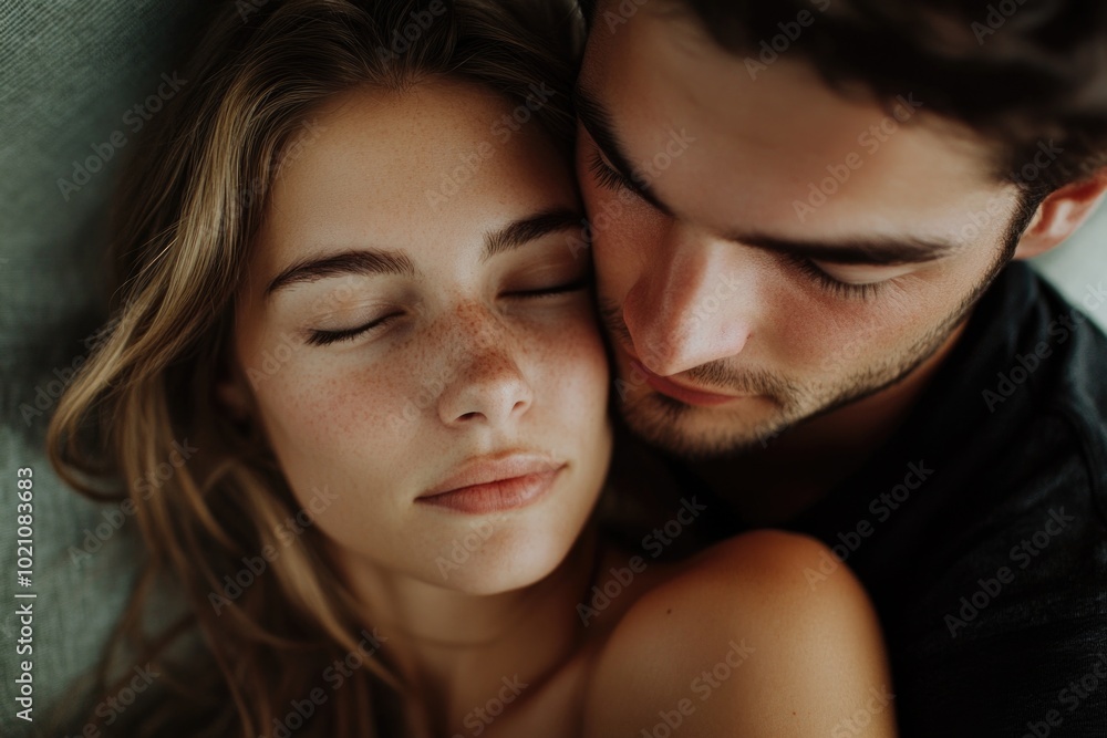 A romantic moment between two people, showcasing their affection and intimacy A romantic moment between two people, showcasing their affection and intimacy