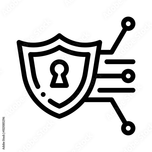 Cybersecurity line icon