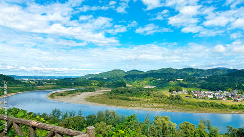 越後川口SA展望台からの景色　新潟県長岡市西川口沢入 photo