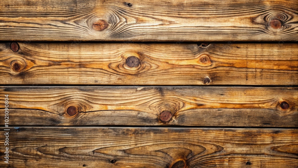 Naklejka premium Rustic Wooden Plank Background with Knots and Grain Patterns