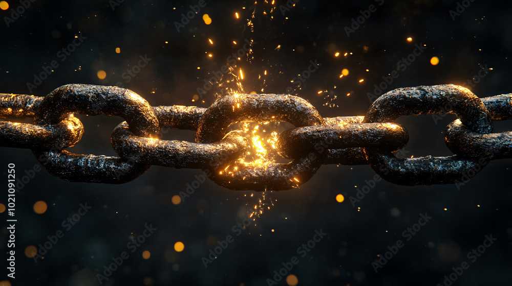 Breaking Chain with Sparks Breaking Chain with Sparks