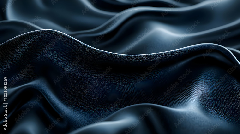 Abstract Blue Wavy Fabric Texture Background Abstract Blue Wavy Fabric Texture Background