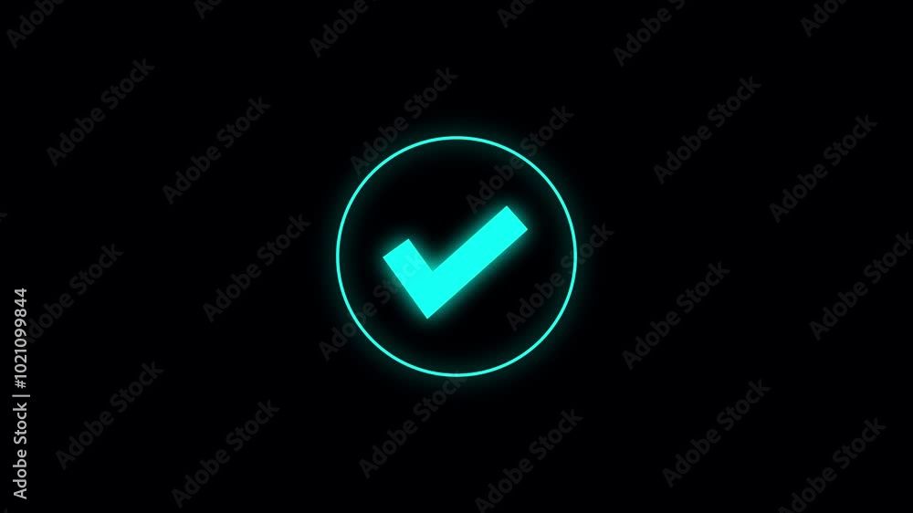 right and wrong for correct acceptance modern line design. Check mark icon on black background. right and wrong for correct acceptance modern line design. Check mark icon on black background.
