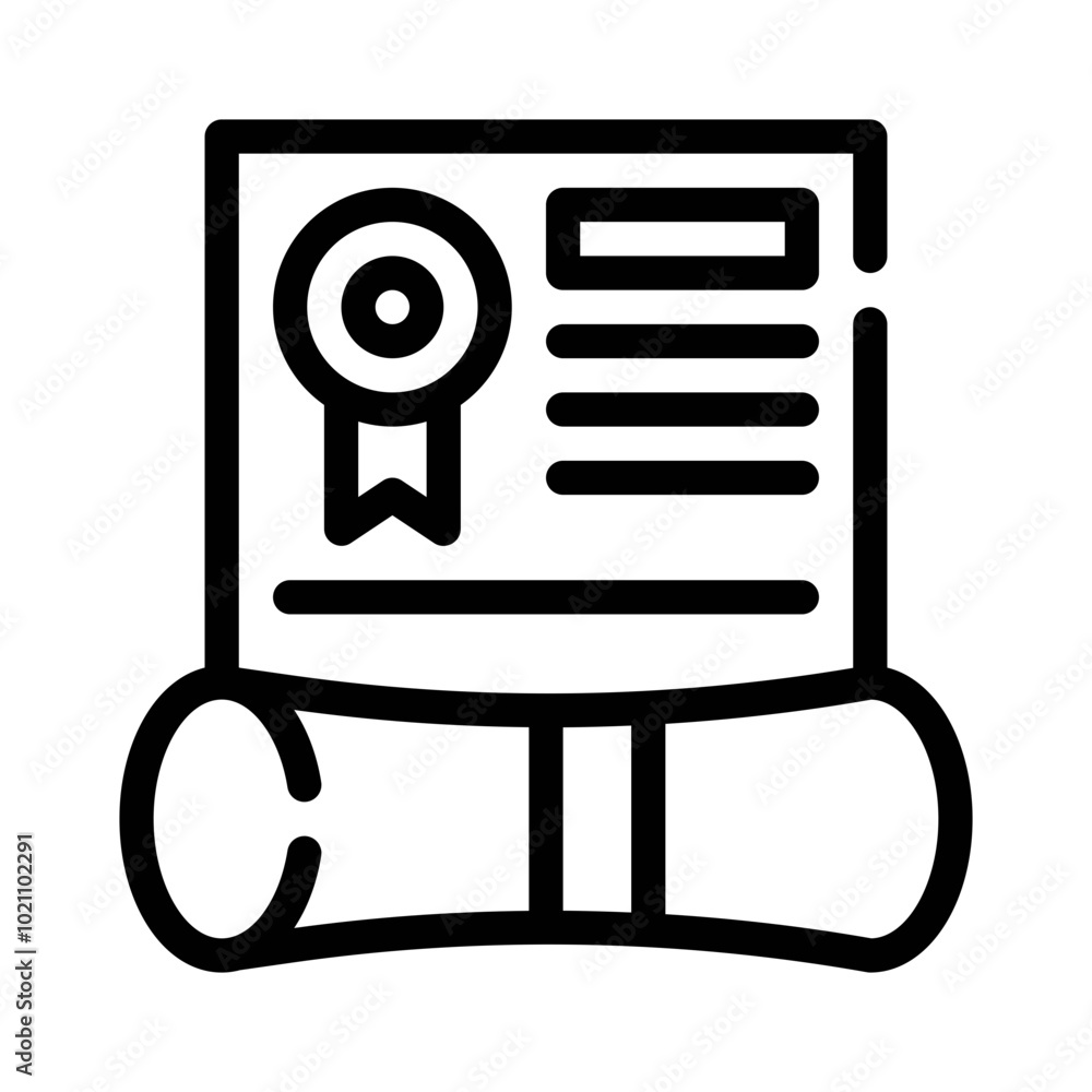 Graduation Diploma line icon Graduation Diploma line icon