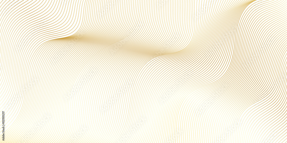 Abstract golden linear background. Flowing particles future technology concept abstract gradient and gold wave curve lines banner. Abstract golden linear background. Flowing particles future technology concept abstract gradient and gold wave curve lines banner.