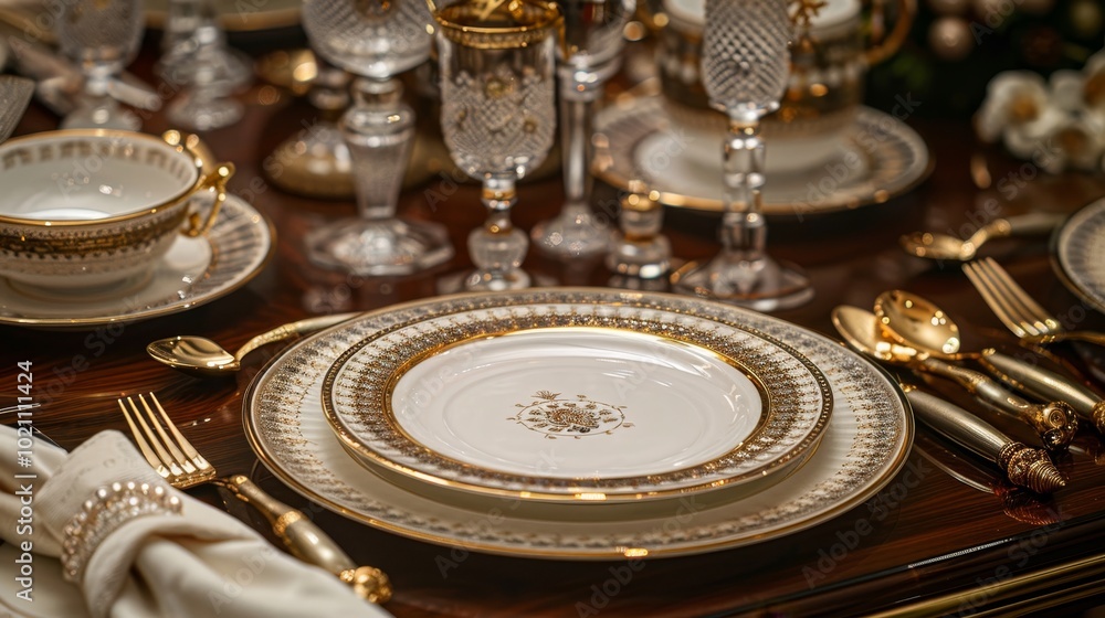 Sophisticated table arrangement for a memorable celebration with refined touches Sophisticated table arrangement for a memorable celebration with refined touches
