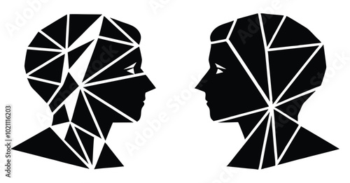 cameo silhouette vector on white background