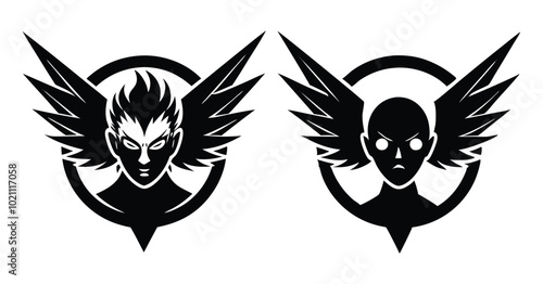 cameo silhouette vector on white background