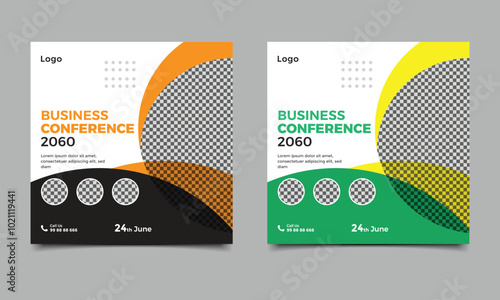 Business conference social media post banner design.