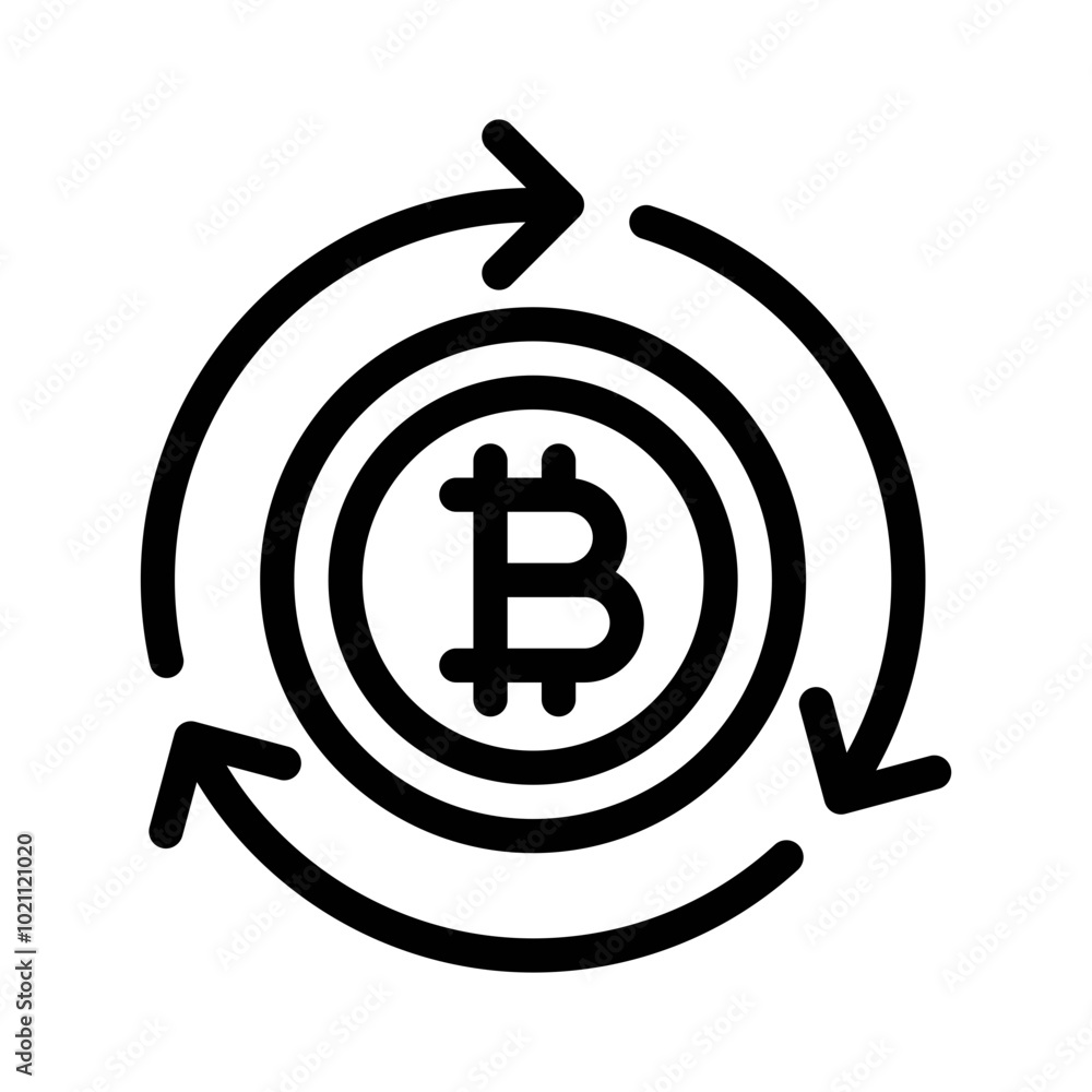 Cryptocurrency line icon Cryptocurrency line icon