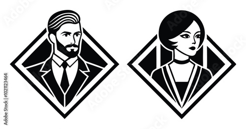 cameo silhouette vector on white background