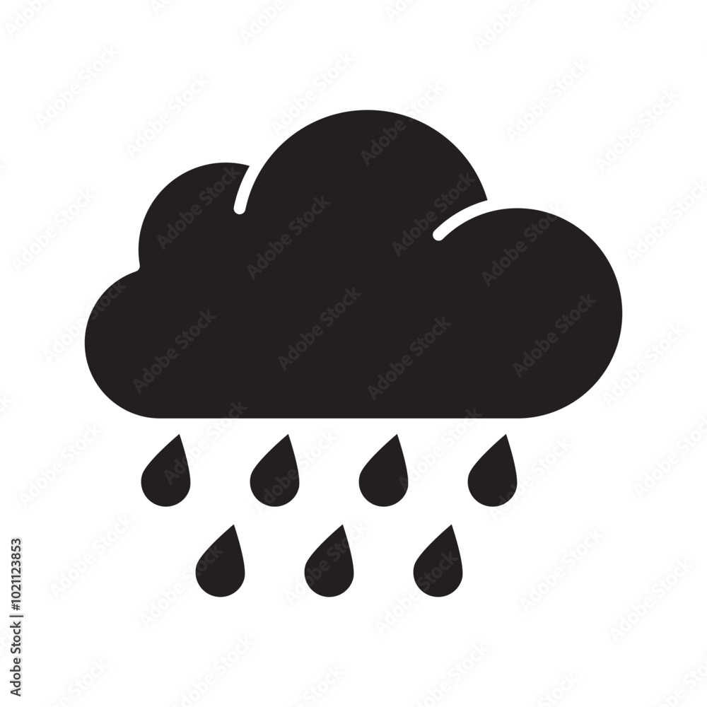Rain icon. Cloud rain symbol. Rain icon. Cloud rain symbol.