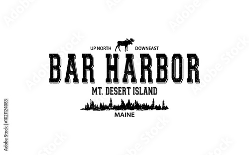 BAR HARBOR moose tee