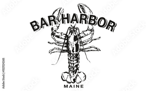 BAR HARBOR Lobster Tee Design