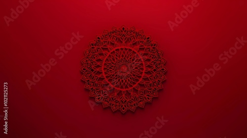 red background