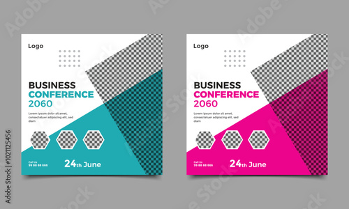 Business conference social media post banner design.