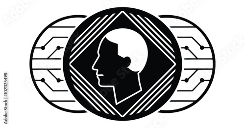 cameo silhouette vector on white background