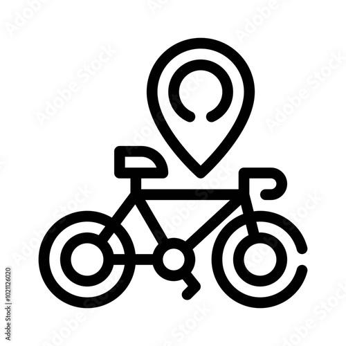 Bicycle Pin line icon