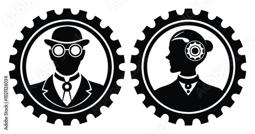 cameo silhouette vector on white background