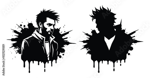 cameo silhouette vector on white background