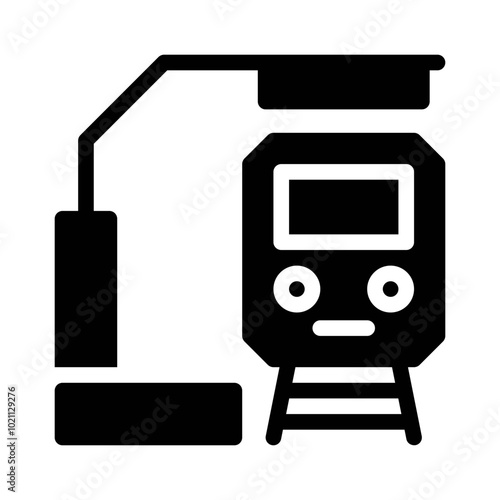 Train Station glyph icon