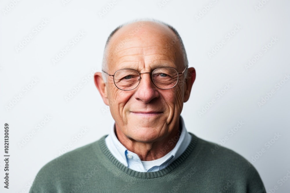 Portrait of a senior man with glasses. Isolated over white background. Portrait of a senior man with glasses. Isolated over white background.
