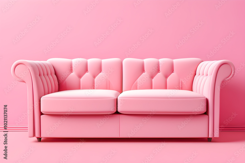 illustration of couch on the pink background. illustration of couch on the pink background.