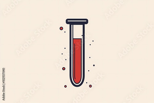 Blood test tube held by a laboratory technician, ideal for medical diagnostics, healthcare research, and clinical testing visuals.