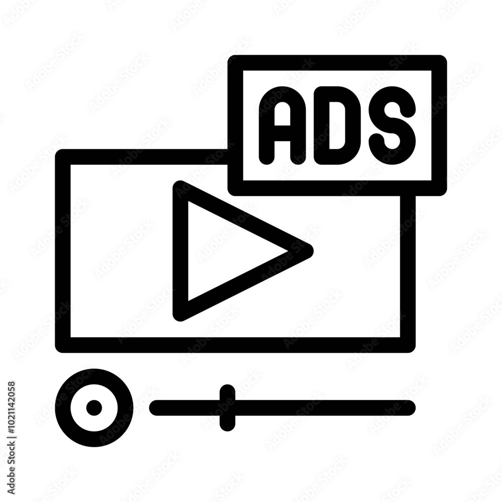 Video Marketing line icon Video Marketing line icon