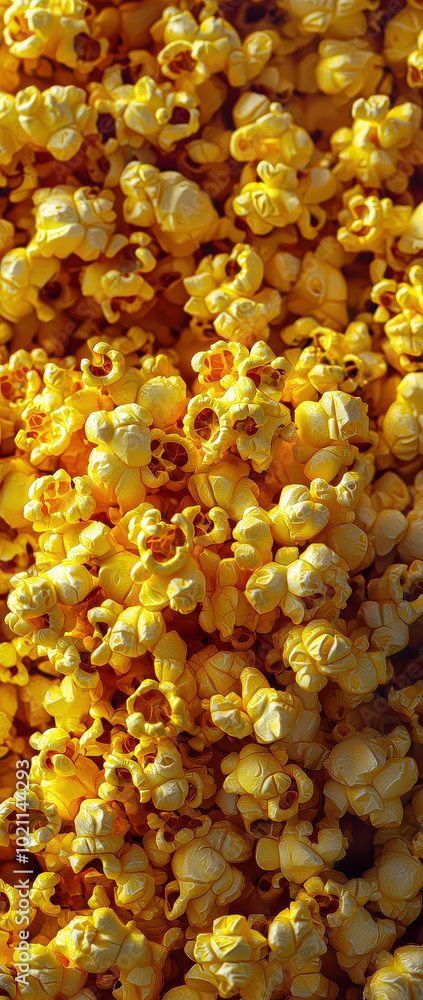A scrumptious close-up of golden popcorn clusters, displaying their intricate texture and hinting at a delightful snack suitable for any movie night. A scrumptious close-up of golden popcorn clusters, displaying their intricate texture and hinting at a delightful snack suitable for any movie night.