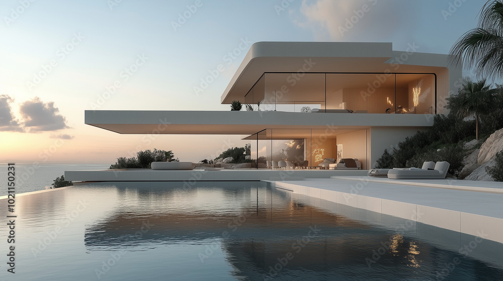 Luxury Modern House Design with pool Luxury Modern House Design with pool