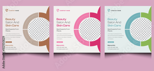 Elegant creative minimal unique modern corporate business company web advertising square beauty spa salon treatment social media banner promotion post design template.